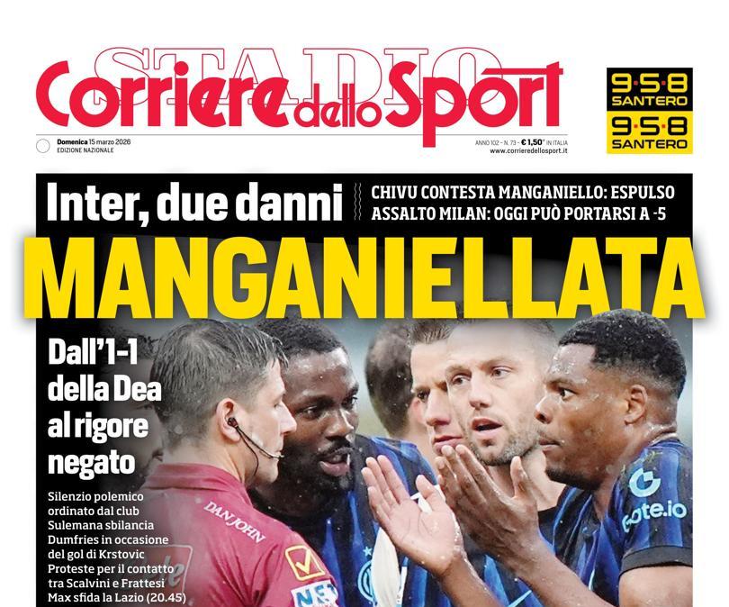 PRIMA PAGINA - Corriere dello Sport: "Manganiellata"