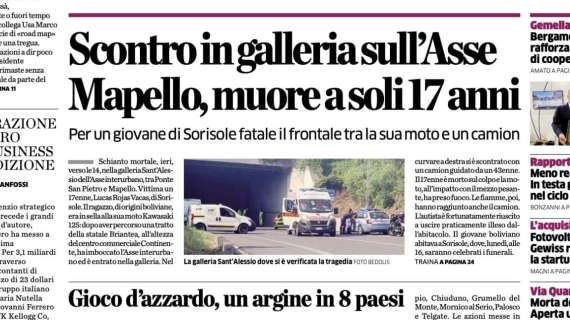 TANEWS24 - Tragedia in galleria, muore un 17enne di Sorisole 