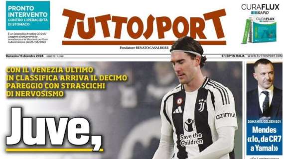 Tuttosport: "Juve, questo è troppo". Così dopo il 2-2 casalingo col Venezia