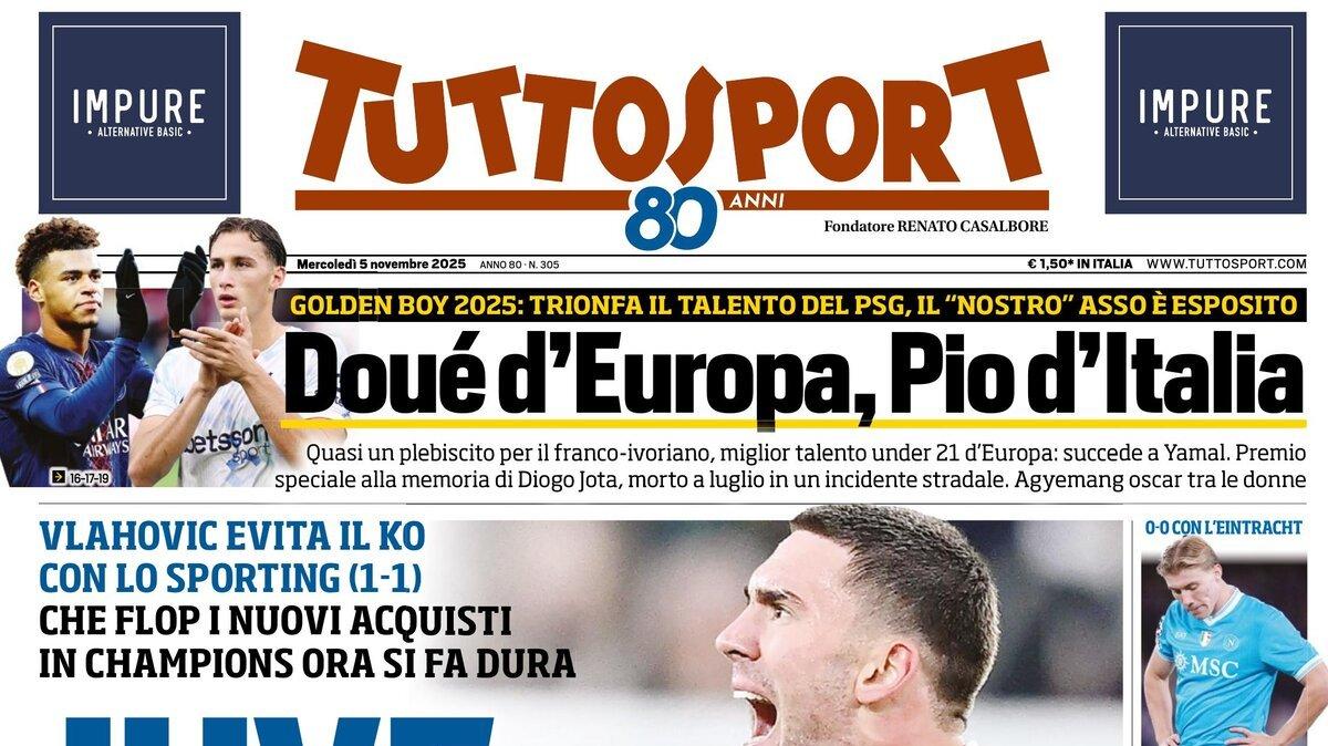 PRIMA PAGINA - TuttoSport: "Juve, ma chi hai comprato?"