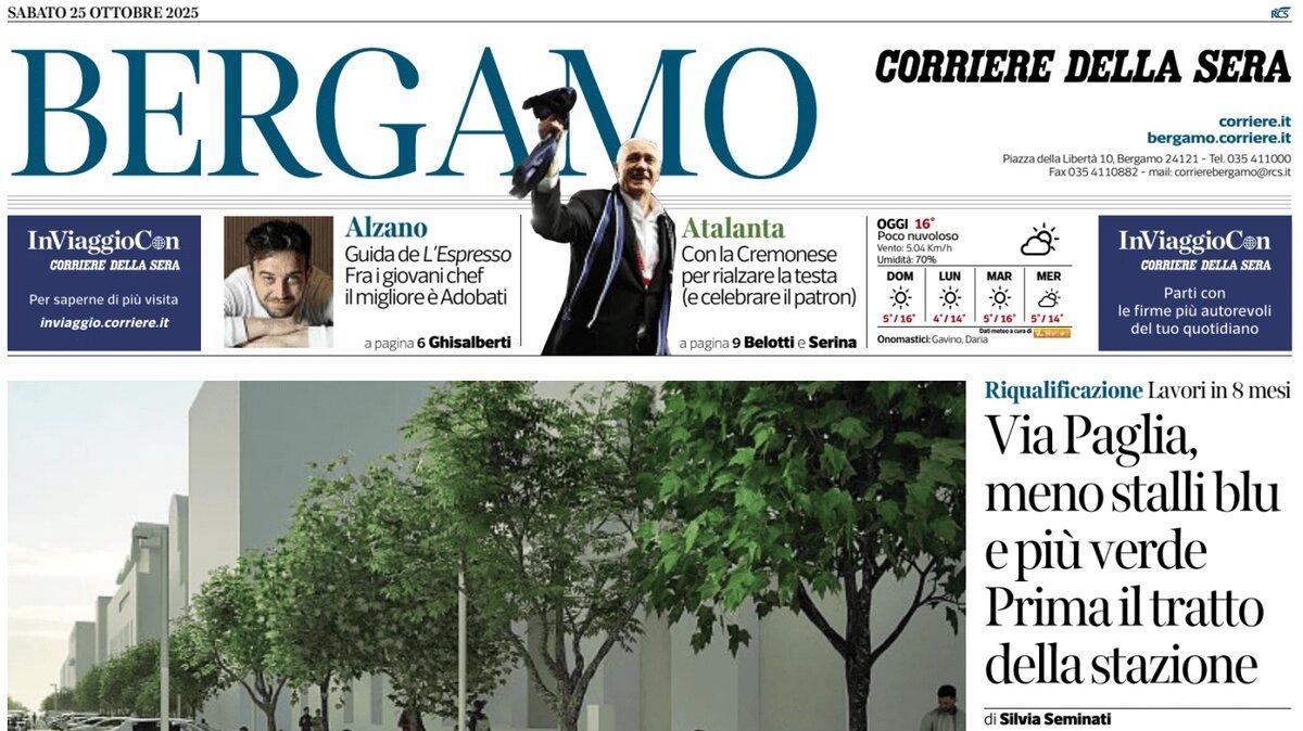 PRIMA PAGINA - Corriere di Bergamo: "Con la Cremonese per rialzare la testa (e celebrare il patron)"
