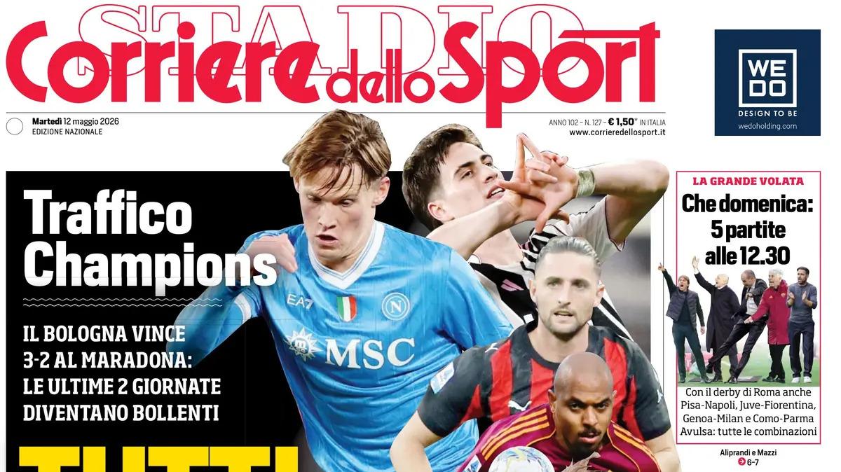 PRIMA PAGINA - Corriere dello Sport: "L'Atalanta contro il Bologna per la corsa Europa"