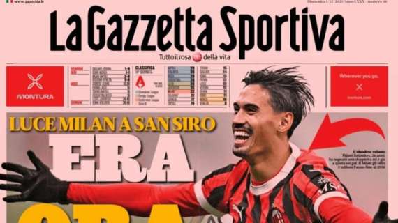 Il Milan vince con l'Empoli, la prima pagina de La Gazzetta dello Sport: "Era ora"