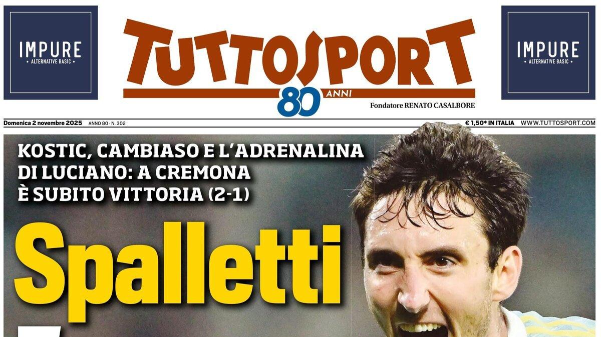 PRIMA PAGINA - TuttoSport: "Spalletti, Furore Juve"