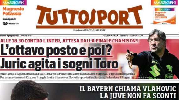 Tuttosport in prima pagina sulle offerte per Vlahovic: "80 milioni o non parte"