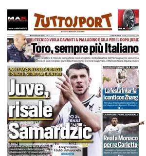 La prima pagina di Tuttosport è sul mercato bianconero: "Juve, risale Samardzic"