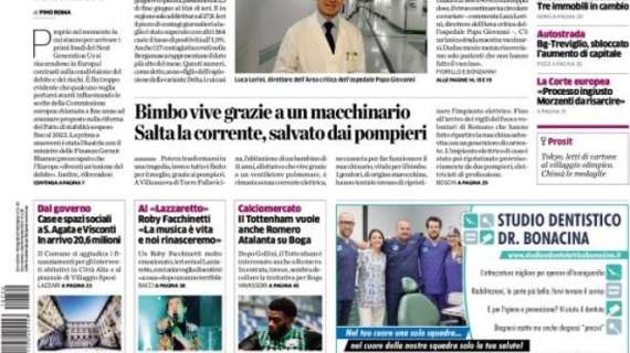 L'Eco di Bergamo: "Il Tottenham vuole anche Romero. Atalanta su Boga"