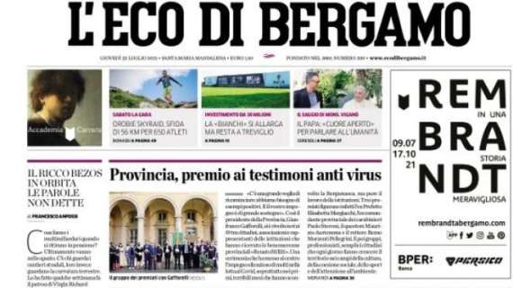 L'Eco di Bergamo: "Covid, incidenza triplicata. E casi «Delta» quintuplicati"
