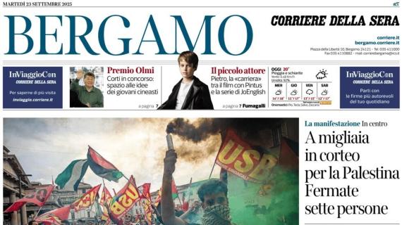 PRIMA PAGINA - Corriere di Bergamo: "Krstovic, s'è accesa la macchina del gol"