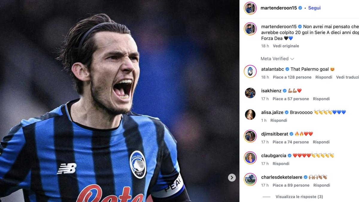 De Roon e il traguardo dei 20 gol in A: l'ironia Social del capitano. "Mai pensato che quel ragazzo..."