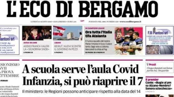 L'Eco di Bergamo: "Ora tutta l'Italia tifa Atalanta"