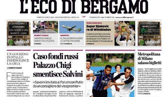 L'Eco di Bergamo: "Muriel subito in campo. E oggi arriva in ritiro Malinovskyi"