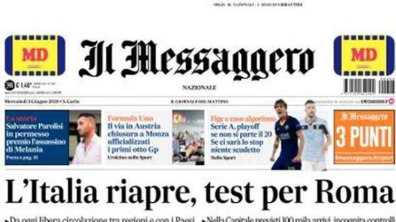 PRIME PAGINE - "L'Italia riapre, test per Roma"