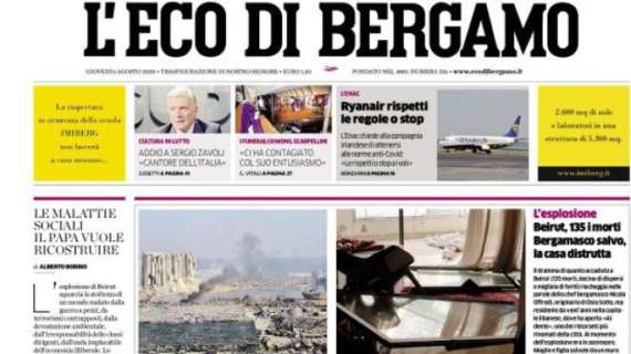 L'Eco di Bergamo: "Covid, persi 10mila posti. Dalla Regione 250 milioni"
