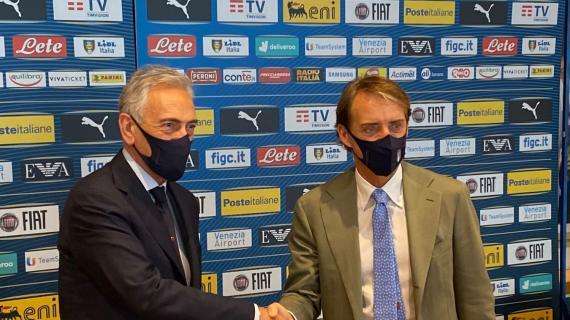Italia, Gravina: "Ho sempre difeso Mancini. Vogliamo lavorare sul lungo periodo"