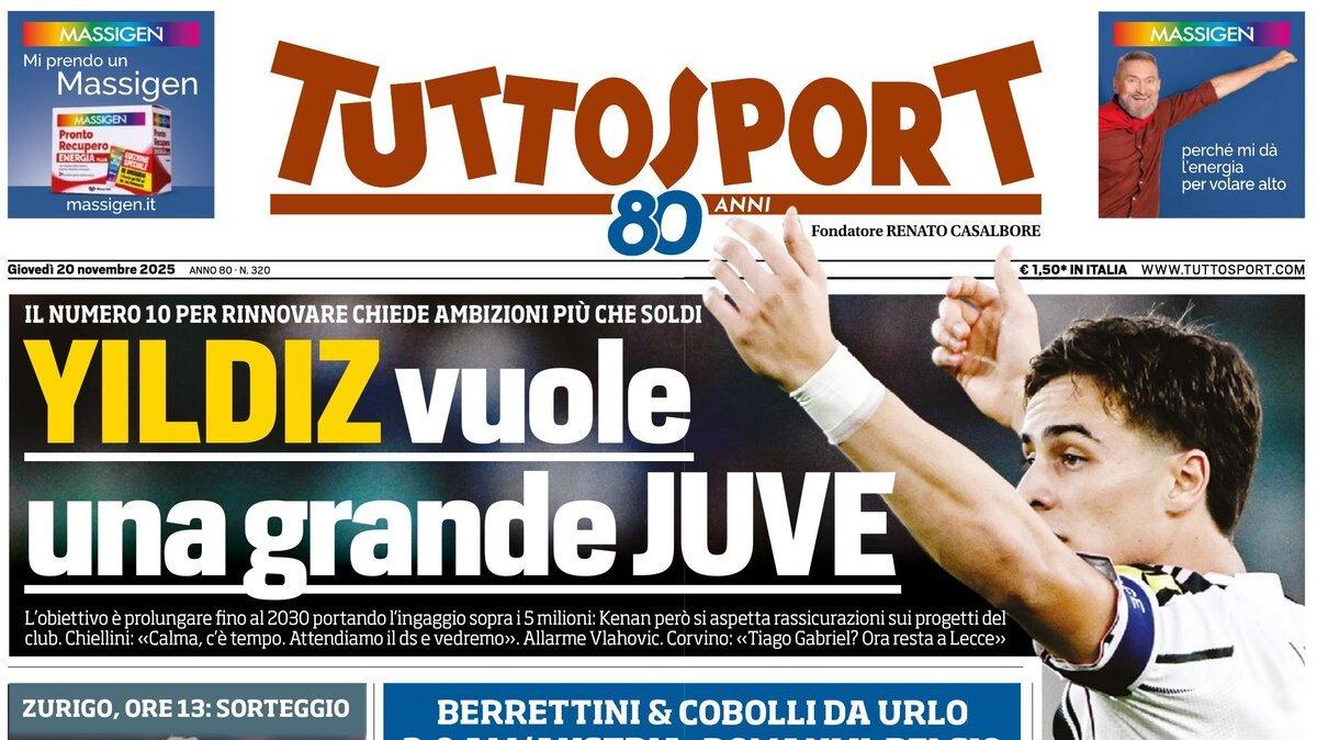 PRIMA PAGINA - TuttoSport: "Anche l’altra Italia in Davis fa godere"