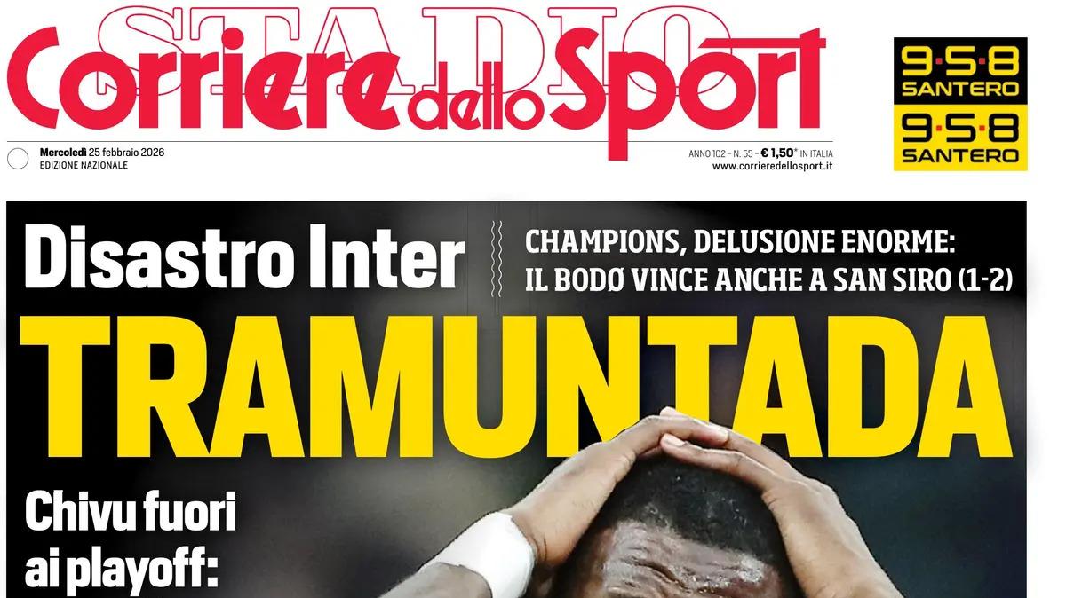 PRIMA PAGINA - Corriere dello Sport: "Atalanta-Borussia, assalto Scamacca"