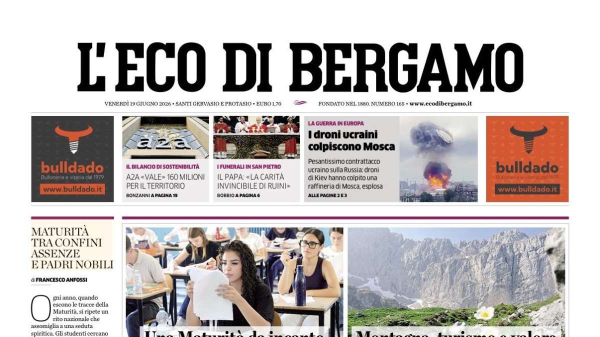 PRIMA PAGINA – L'Eco di Bergamo: "Gaetano e Palestra, il mercato entra nel vivo"