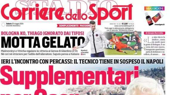 L'apertura del Corriere dello Sport su tecnico della Dea: "Supplementari per Gasp"