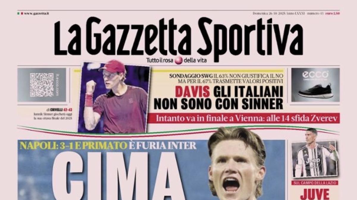 PRIMA PAGINA - La Gazzetta dello Sport: "Cima al veleno"