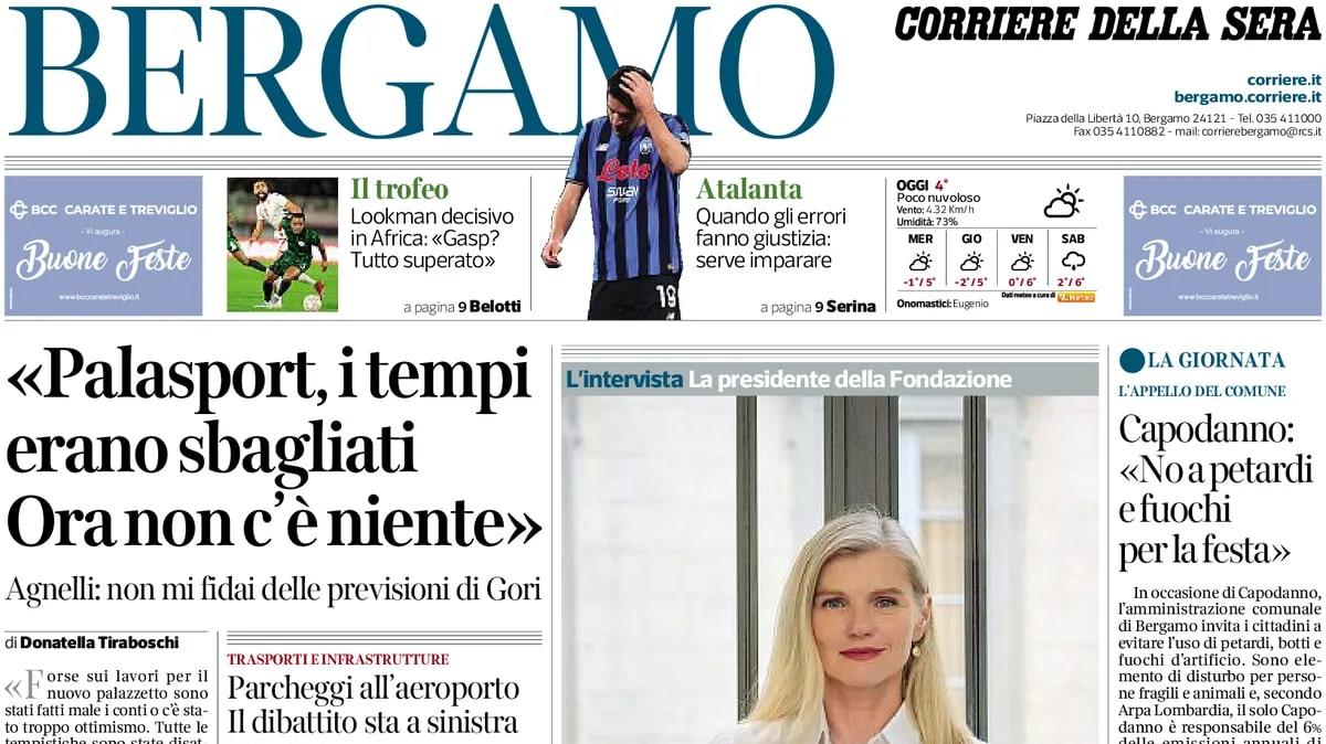 PRIMA PAGINA - Corriere di Bergamo: "Quando gli errori fanno giustizia: serve imparare"