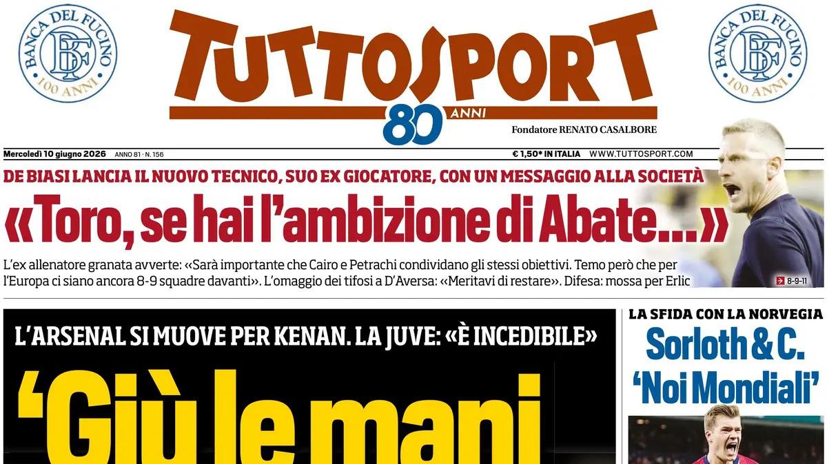 PRIMA PAGINA – Tuttosport: "'Giù le mani da Yildiz'"