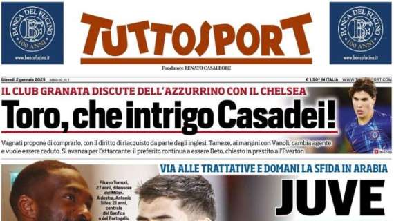 Tuttosport in apertura sul mercato di gennaio: "Juve e Milan, super affari"