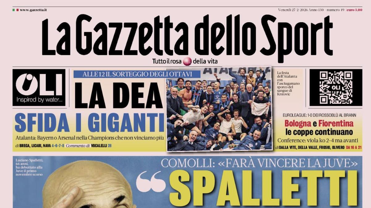 PRIMA PAGINA - La Gazzetta dello Sport: "La Dea sfida i giganti"