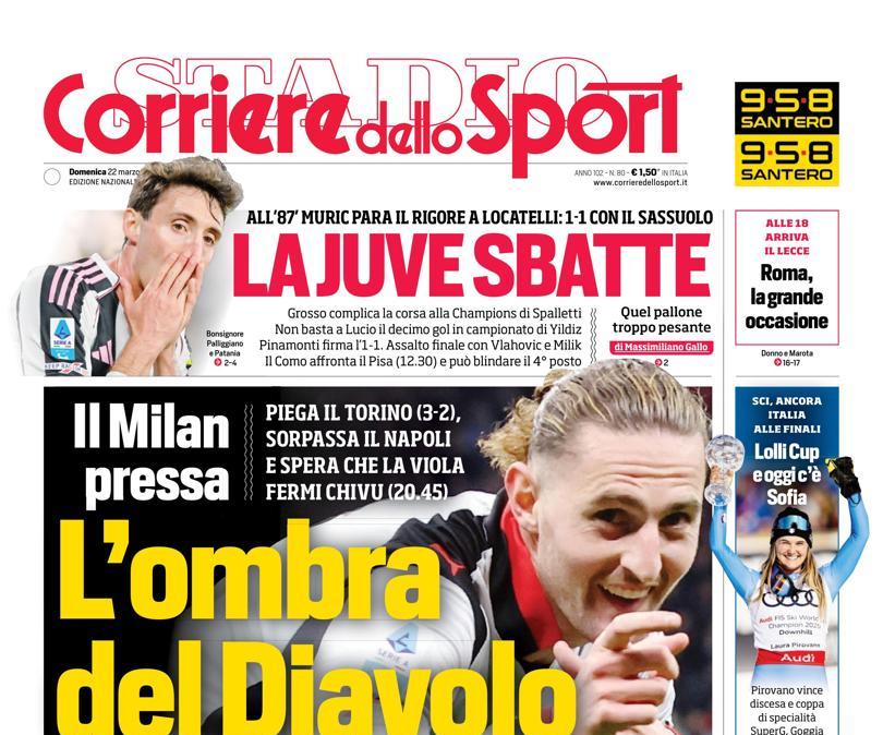 PRIMA PAGINA - Corriere dello Sport: "L'ombra del Diavolo"