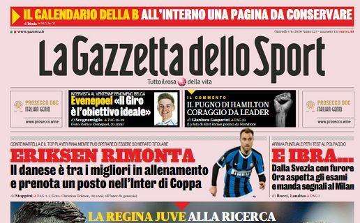 L'apertura de La Gazzetta dello Sport: "Allarme muscoli in Serie A"