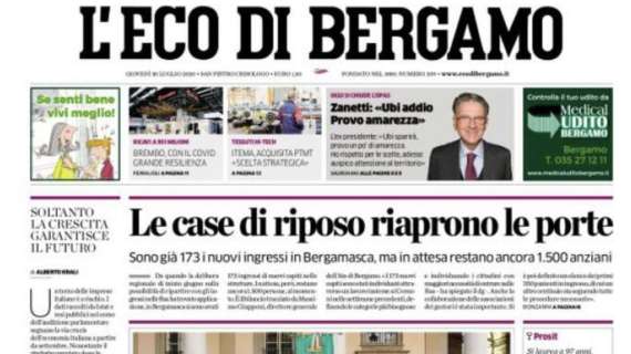 L'Eco di Bergamo: "L'Atalanta regina delle rimonte cerca l'ultima impresa"