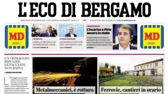 L'Eco di Bergamo: "L'Atalanta sorride grazie a Bellanova: così fa la differenza"