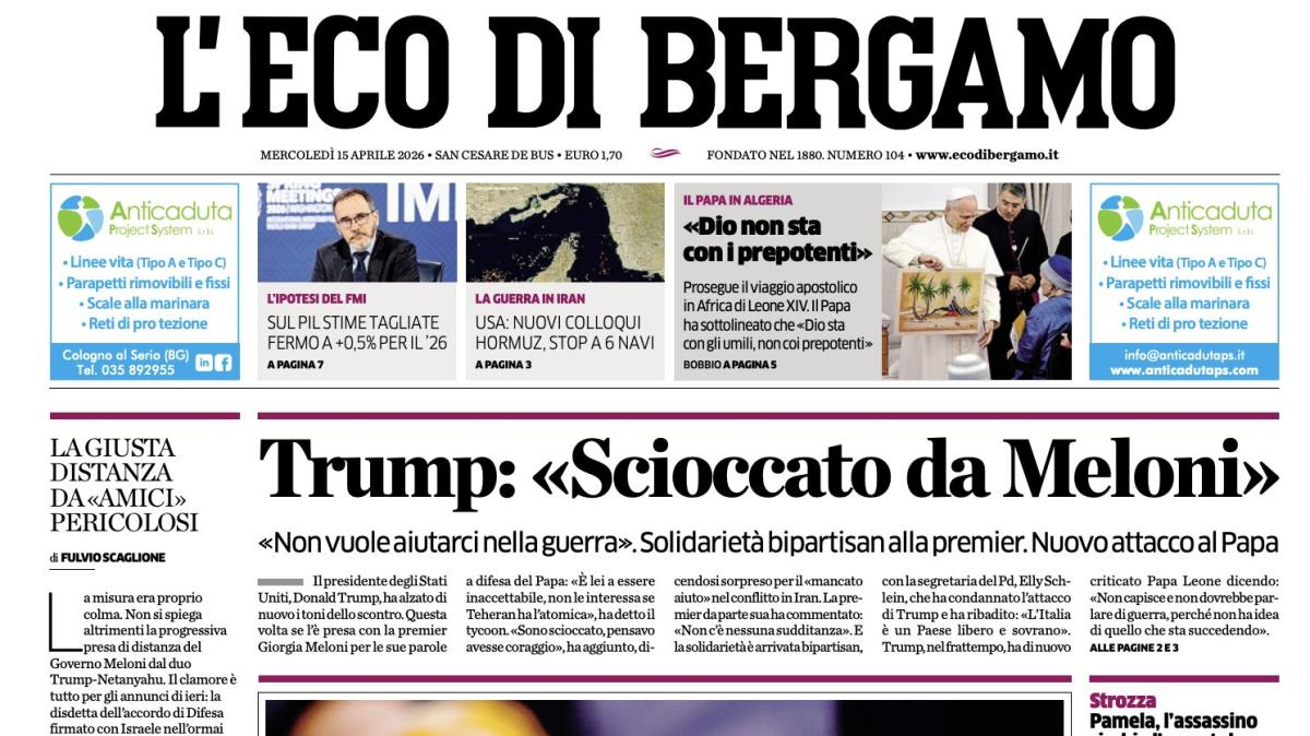 PRIMA PAGINA - L'Eco di Bergamo: "Atalanta e Roma, cammino opposto ma alla fine simile"