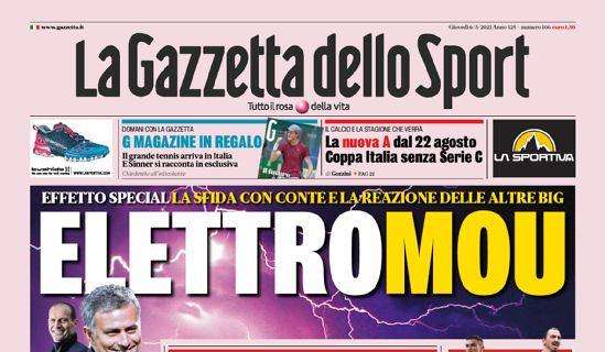 L'apertura odierna de La Gazzetta dello Sport: "ElettroMou"