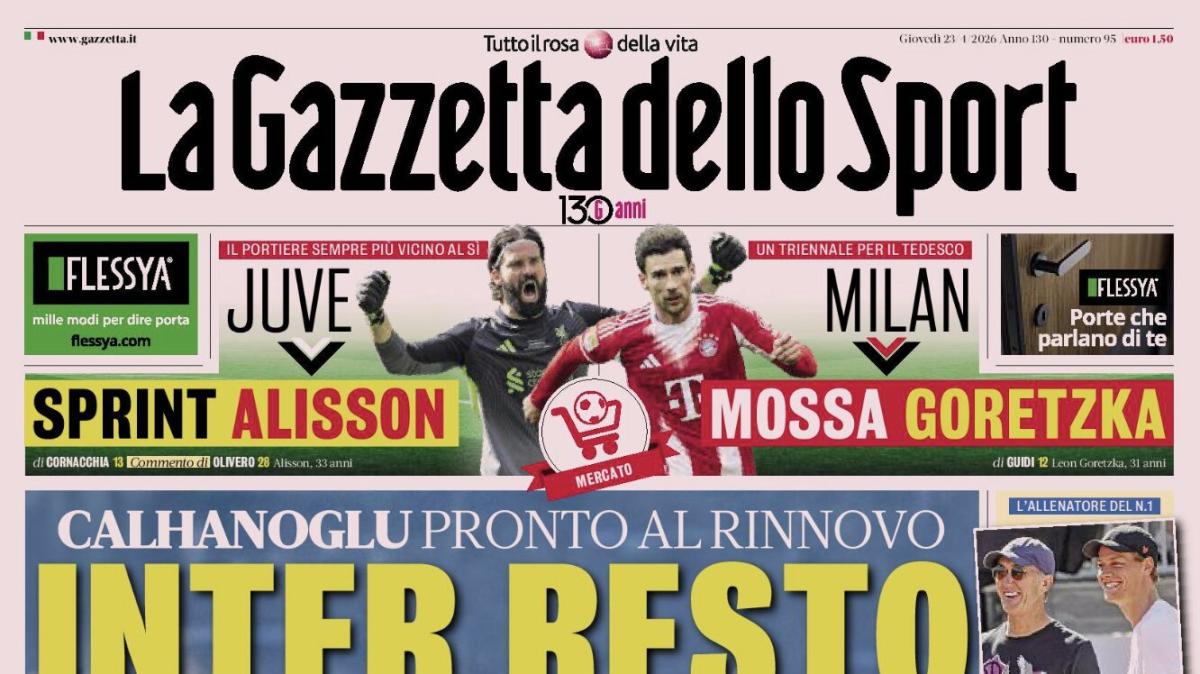 PRIMA PAGINA - La Gazzetta dello Sport: "Motta para 4 rigori, la Lazio in finale. Delusione Atalanta"