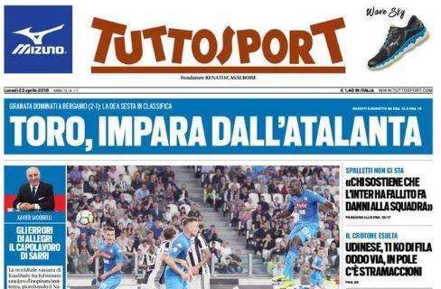 Tuttosport: "Toro, impara dall'Atalanta"