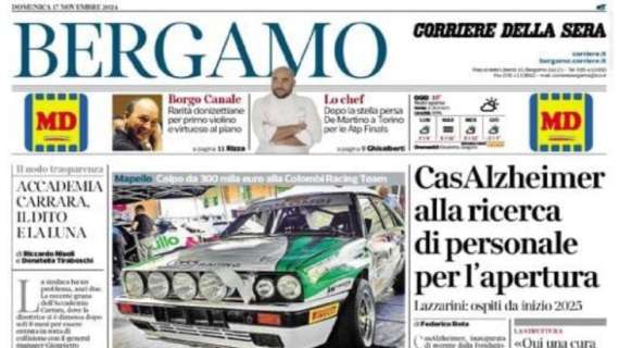 Corriere della Sera-Bergamo in taglio basso: "Parma, stop agli ultrà: l'Atalanta protesta"