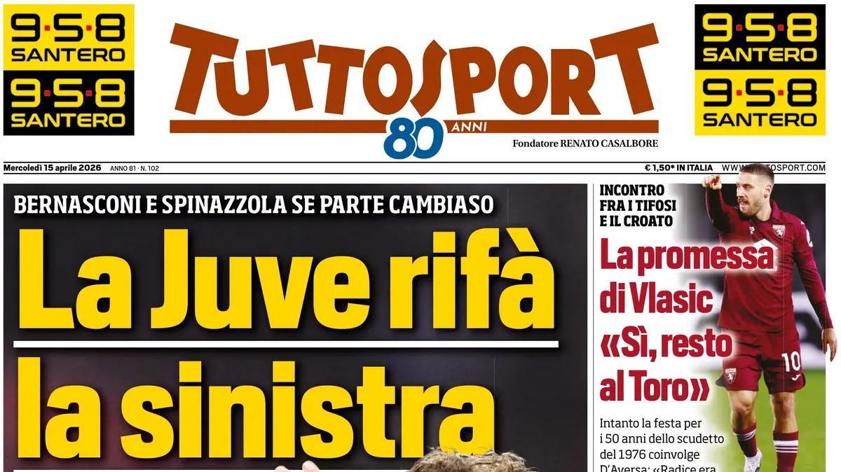 PRIMA PAGINA - Tuttosport: "Juve, piace Bernasconi dell'Atalanta per la fascia sinistra"