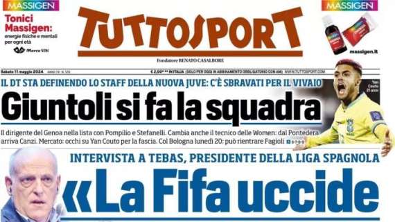 "La Fifa uccide i campionati": l'accusa di Tebas in prima pagina su Tuttosport