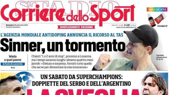 La Gazzetta dello Sport in prima pagina: "Lautaro da urlo, Vlahovic da sogno"