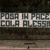 "Riposa in pace piccola Alessia": lo striscione della Curva Sud
