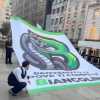 Biancolino festeggiato a New York, striscione per la promozione: "Benvenuto lì dove ti compete"