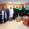 Una delegazione dell'Avellino Basket in visita al reparto di pediatria del San Giuseppe Moscati 