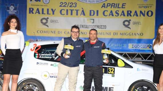 Gli irpini Laudati e Ascione conquistano il terzo posto al rally di Casarano  