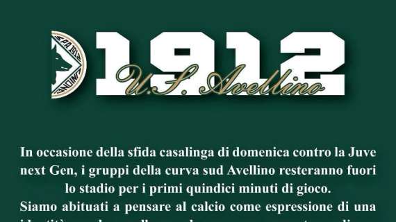 La Curva Sud contro le squadre B: "Fuori dallo stadio per i primi 15 minuti contro la Juve NG"