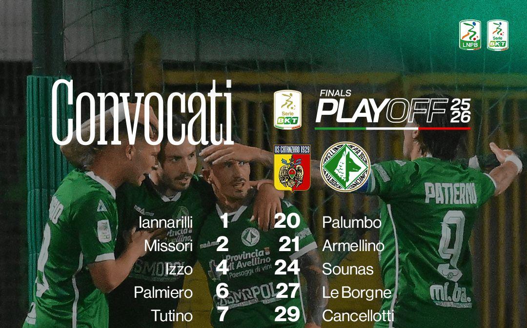 Catanzaro-Avellino, i convocati: non recuperano Favilli, Sala e Simic