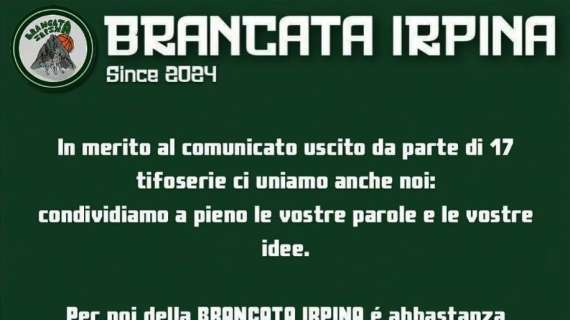 Basket, il gruppo Brancata Irpina: "Senza tifosi non c'è partita"