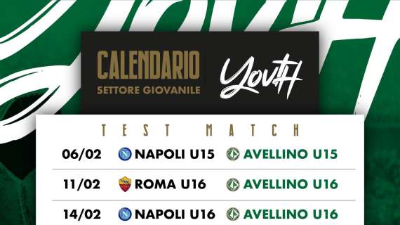 Avellino Youth, in arrivo impegni "da Serie A": il calendario