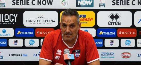 Catania, Zeoli: "Avellino tra le favorite ai playoff, servirà coraggio per affrontarla. La gara di andata sarà importante"