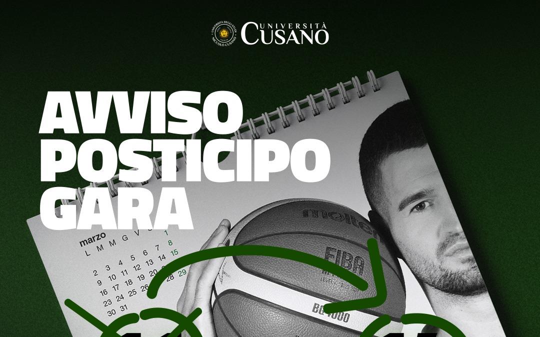 Avellino Basket, rinviata la gara contro Sebastiani Rieti: la nuova data